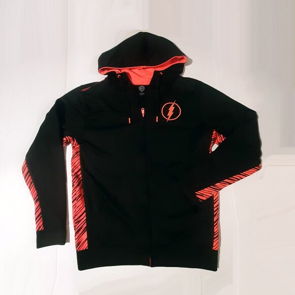 THE FLASH Logo DC Comics originals hooded zip up jacket s medium Superman Batman - Picture 6 of 7